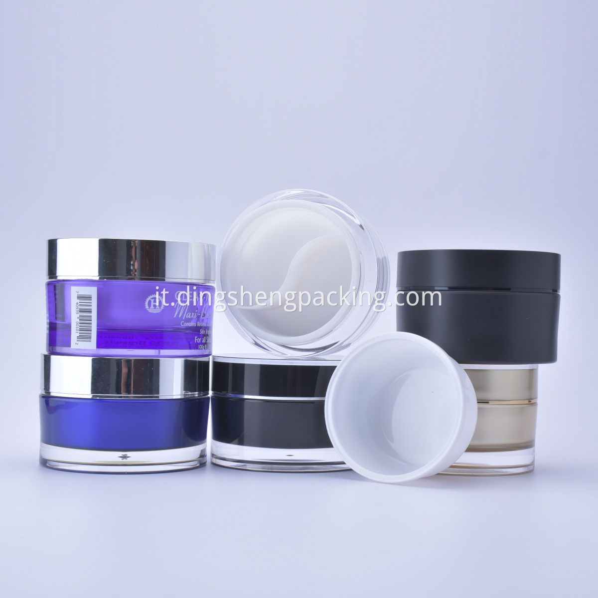 Jar 100ml Screw Black Cup Luxury Cosmetic